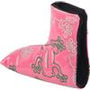 AOWINHIT Copricapo per Putter da, Copertura Protettiva in Peluche Spessa, Chiusura Magnetica per Attrezzatura Sportiva da Viaggio, Materiale PU 18 Cm X 14 Cm (Rosa)