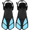 Qqmora Pinne da Immersione Regolabili Pinne da Nuoto TPR con Tacco Aperto per lo Snorkeling, Design Antiscivolo per un Nuoto Facile (MD)