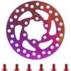 CTRLZS Rotore del Freno A Disco da 110MM per Scooter, 6 Fori, Disco Freno in Acciaio Inossidabile con, Accessori per Parti di Scooter.