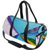 GuoChe Borsone sportivo rotondo leggero con tasca interna borsa da palestra per uomo donna borsone per viaggi sport dispersione leggera bandiera della pace