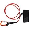 Qqmora Guinzaglio per Apnea Corda di Sicurezza Flessibile per Sport Subacquei con Cinturino in Acciaio Inossidabile 1 Corda di Sicurezza (Nera)