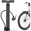 AwnsIMfreien Pompa per Bici 12, 6 pollici 120PSI Pompa per Pneumatici per Bici Portatile con manometro e Piede Stepping per Scooter/Motocicli/Palle/Giocattoli Gonfiabili/Kayak, con manometro