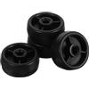 NUOBESTY 4 Pezzi Ruota per Attrezzatura Fitness Nera in Pp e Pa per Cyclette e Palestra, Rullo di Pressione Silenzioso Mobilità Facile, per Home Gym e Sport