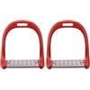 Rengue Staffe in Alluminio per Carichi Pesanti 1220g Coppia Staffe per Equitazione Equestre in Acciaio Inossidabile con Imbottitura Antiscivolo in 5 Colori per Equitazione (Rosso)