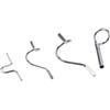 Drawup Kit di ricambio per canne da pesca a mosca con anelli in ceramica dura e punta superiore per costruzione di canne, 11 pezzi, argento