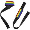 GuoChe Rainbow Pride Flag Gay Lgbt Pride Day Month Parade Lgbtq Community Lift Straps 66 cm antiscivolo Deadlift Strap per sollevamento pesi, bodybuilding, allenamento della forza