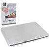 Gvblkq Pacchetto per il ghiaccio in acciaio , riutilizzabile, refrigeranti per campeggio, escursionismo, pesca, picnic, borse per il pranzo, spiaggia, eventi sportivi, 9,5 x 2 cm