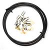 Hosrivae Tubo freno a disco idraulico con kit connettore per freni Banjo Hope, lunghezza 2,5 m, struttura in ABS + metallo, compatibile con pinze anteriori e posteriori (nero)