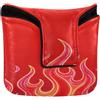 WDdZzyy Mallet Style Putter Cover Impermeabile PU Pelle Magnetica Snap Neon Fiamme Rosso per Mallet e Quadrati
