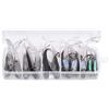 Baxnore Kit di esche artificiali per pesca morbida da 20 pezzi con gancio senza ganci Realistico Swim Action Occhi 3D per acqua dolce Acqua di mare Spigola Carpa Snakehead Pesca Co