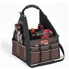 VEVOR Borsa Portautensili Aperta 330 mm, 45 Tasche, Organizer Portatile per Attrezzi con Base Resistente e Durevole, Manico Comodo e Tracolla Regolabile, per Professionisti, Fai da Te e Cantiere