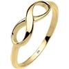 Elli Premium Anello Infinity da Donna in Oro Giallo 375, Misura 16