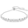 Swarovski Imber Bracciale Tennis, Gioiello con Cristalli Cry Bianchi, Tagli Arrotondati Misti, Montatura a Castone, Chiusura Scorrevole, Placcatura in Tonalità Rodio, 24 x 0,6 cm