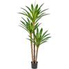 Oairse Yucca artificiale da 1,7 m, pianta di agave finta, grande, con 3 teste di agave staccabili, piante tropicali da pavimento, palme finte per casa, ufficio, angolo, decorazione interna ed esterna