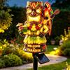 Generic Lampada da giardino a energia solare, a forma di testa di pappagallo, paletto decorativo tropicale stravagante, impermeabile, con accensione e spegnimento automatico, per prato, cortile, piscina