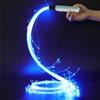 Generico Frusta LED in fibra ottica - Multicolor 5 piedi | Accessorio per la danza e atmosfera da discoteca | Frusta luminosa girevole a 360° con batterie | Decorazioni per feste, intrattenimento e spettacoli