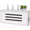 HFGHGDF Staffa a Parete per Modem WiFi, Scatola di Immagazzinaggio con Dissipazione del Calore per Router Wireless e Cavi (White)