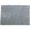 MSV - Tappetino da bagno in microfibra di ciniglia - Pelo lungo, antiscivolo - Comodo anello per appenderlo - Comfort e igiene ottimizzati - Grigio chiaro - Tappetino singolo - 50x80 cm