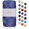 Makromecity Filato per Macramè 2mm x 115m, Poliestere Premium, Filo di Polipropilene per Artigianato, Decorazioni per la Casa, Tovagliette, Borsa a Tracolla, Runner, Cordino per Ciuccio, 20 Colori