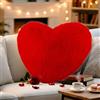 Bcuuozeeing Cuscino Cuore, Cuscino a Forma di Cuore, Peluche Cuscini Decorativi, Regalo di San Valentino, Piccolo Cuscini per Divano per Soggiorno, Divano, Camera da Letto (Rosso, 30 x 40 cm)