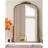 SHYFOY Grande specchio vintage arco, 100 x 72 cm, stile barocco, dorato, decorativo per bagno, soggiorno, camera da letto, camino, corridoio