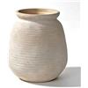 Sawoake Vaso rustico in terracotta, vaso corto da 17,8 cm, con texture stagionata, vintage, bianco, decorazione per la casa per erba della pampa, tavolo, mensola e mensola