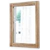 AAZZKANG Specchio Rustico per Parete, Rettangolare, Cornice in Legno, Specchio, 70 x 50 cm, Stile Casa di Campagna, Camera da Letto, Bagno, Specchio Decorativo