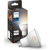 Philips Hue White Ambiance, Faretto LED Smart GU10, Luce Bianca da calda a fredda, 350lm, Compatibile con Bluetooth, controllo vocale con Alexa, Apple Home e Google Assistant