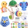ZCOINS ZOCINS - Kit di 6 animali all'uncinetto per principianti, kit fai da te per principianti, bambini e adulti, set completo per realizzare 6 simpatici animali con video tutorial passo dopo passo