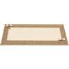 Corredocasa Runner Tavola 40x120 in Tessuto Effetto Juta con Balza e Fiocco, Made in Italy - Runner Tinta Unita Decorativo per Tavolo - Classico Rustico Country (Runner 40x120cm, Panna)