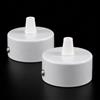 PUNTO ES LIGHTING Rosone da Soffitto Bianco Opaco 60 x 30 mm - Confezione 2 Pezzi con Kit di Montaggio in Acciaio 1 mm per Sospensione e Punto Luminoso Interno