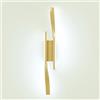 LIGKIN LED Applique da Parete Interno 10W Lampada da parete Moderna 6500K Luce Bianca Lampada da parete Lunga Camera Acrilico Luce da Parete per Soggiorno Corridoio Scale 42CM Oro
