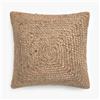 KLAVATE Copricuscino quadrato in juta naturale (18 x 18 pollici), tessuto a mano, per divano, decorazione Boemia domestica, federa per cuscino Boemia (naturale)
