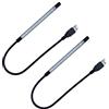 DZYDZR 2 lampadine LED USB - Touch interruttore portatile, dimmerabili, luce flessibile per notebook (nero)