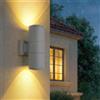 TOT ELECTRIC Applique Esterno a Cilindro GU10 Grigio Luce Sopra e Sotto Up Down Lampada da Parete Moderna per Giardino Terrazzo Balcone Garage e Ingresso