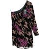 GUESS Abito Donna UK 4 Spalla Scoperta Manica Lunga A Fantasia Bodycon Mini