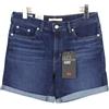 Levi's Classic Premium Big E Pantaloncini Donna W28 Jeans Elasticizzato Blu