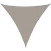 Roanoer Tenda da sole triangolare, 4 x 4 x 4 m, grigio chiaro, in tessuto HDPE traspirante da 160 g/m², ombreggiante per terrazza, balcone e giardino, con 3 corde di fissaggio