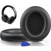 SOULWIT Cuscinetti Auricolari Pelle Agnello Ricambio per Beats Studio Pro Cuffie Wireless con Cancellazione del Rumore, Padiglioni Cuffie con Schiuma ad Alta Densità per Isolamento del Rumore - Nero