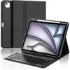WINCHKING Custodia con tastiera per iPad Air 13 pollici (M4/M3/M2) 2026/2025/2024, custodia magnetica Bluetooth per iPad Pro 12,9 (3a 4a 5a 6a generazione), rimovibile con layout QWERTZ, nero