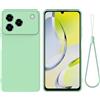 ZORSOME Compatibile con ZTE Blade A36 4G Custodia per telefono W cinturino da polso, sottile silicone liquido morbido gel di gomma TPU protezione completa della fotocamera paraurti colore puro