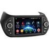 Erisin 8-Core 4GB+64GB Android 16 Autoradio Navigatore GPS per Fiat Fiorino Qubo Citroen Nemo Peugeot Bipper 7 Pollici Touch Screen Supporto Wireless CarPlay Android Auto Bluetooth DSP DAB+ WiFi 4G