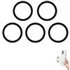 AEUXZA 5 Pezzi Anello Magnetico Adesivo Nero, Colla Forte, Compatibile Magsafe e Supporto Auto, Piastra Metallica Ultra-Sottile per Smartphone e Custodia