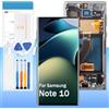 Yondista Schermo di ricambio per Samsung Galaxy Note 10 SM-N970F SM-N970U SM-N9700 da 6,3 pollici LCD Touch Digitizer Assembly con cornice nera (Incell, non impronte digitali)