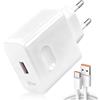 Witfoam Caricatore Rapido 66W SuperCharge con Cavo USB-C 6A 1M Incluso per Honor 90, 200 Lite, Magic7/6/5 Lite, X9b, X8a, X8b e Mate 60 Pro, P50, P40, P30 Pro - Adattatore Sicuro, Veloce e Compatibile