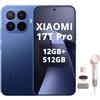 XIAOMI 17T Pro,Smartphone 12+512GB,Display Eye-Care da 6,83 a 144Hz,Batteria al silicio-carbonio da 7000 mAh (tip) Teleobiettivo Leica 5x,HyperCharge da 100W,Deep Blue,Can Hair Dryer Pink 2 Nozzles