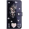 BLOTECH 3D Bling Flip Custodia Portafoglio Samsung Galaxy S20 Ultra Glitter Premium PU Pelle Nero Case Caso Guscio Brillantini Brillante Wallet Shell 3D Angeli Caso Cover per Samsung Galaxy S20 Ultra