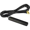 Fadnhys Antenna DAB/DAB+ per autoradio, antenna DAB per parabrezza, antenna attiva da vetro con amplificatore di segnale, connettore SMB femmina angolato, cavo 3 m, 12V, 50 Ohm, antenna adesiva per autoradio