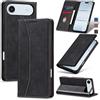 Jasonyu Cover per iPhone 17 Air Flip Custodia in Pelle PU, Cover a Libro Portafoglio, Funzione Supporto, Magnetica, Slot Schede, TPU Bumper Caso Custodia (Nero)
