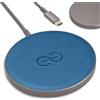 dreem Caricatore wireless magnetico Dreem Empower - Compatibile con MagSafe per iPhone 17/16/15/14/13/12 e dispositivi certificati Qi - Pelle vegana premium [ARDESIA]